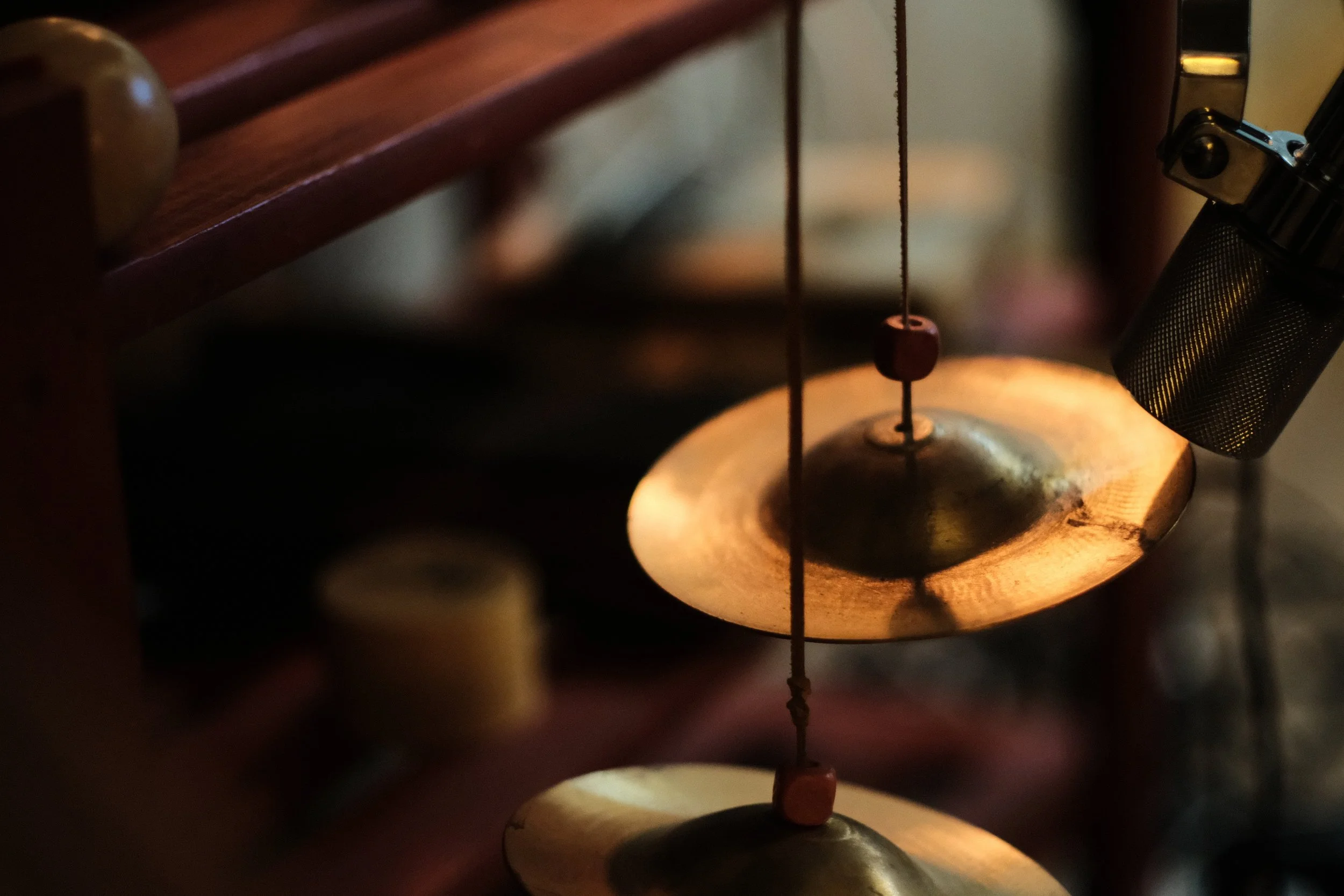 Drums and cymbals in the studio